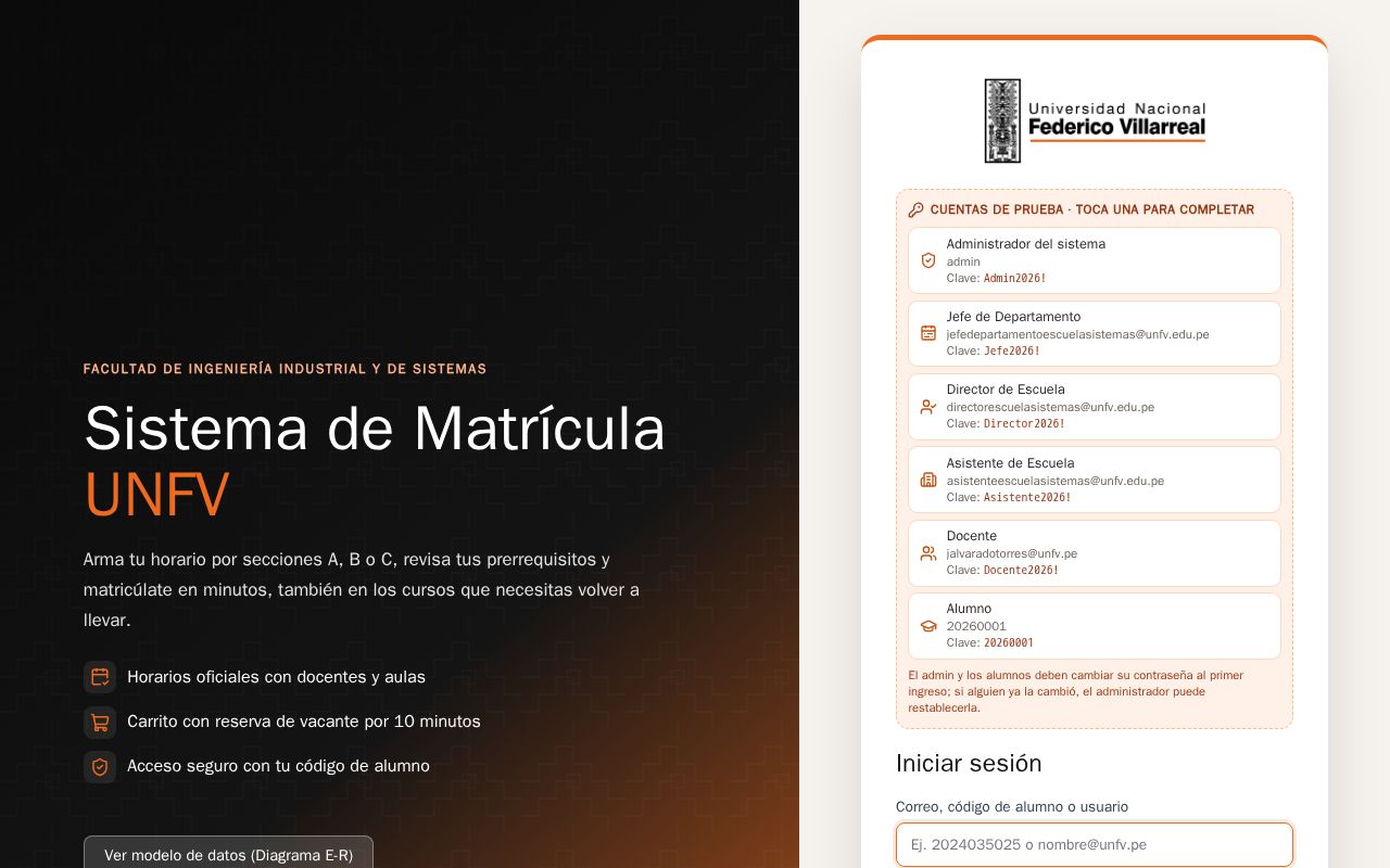 Preview of Matricula Frontend