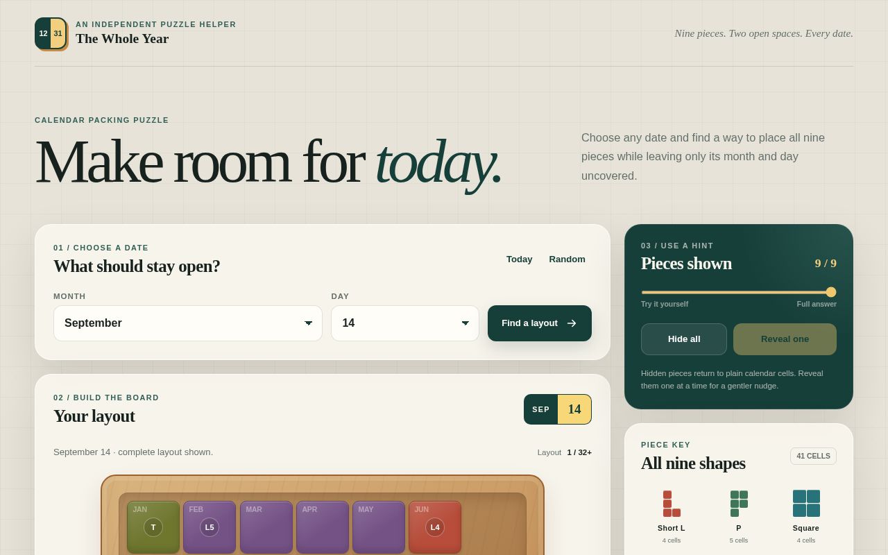 Preview of Palmetto Puzzle Works Whole Year Puzzle Solver