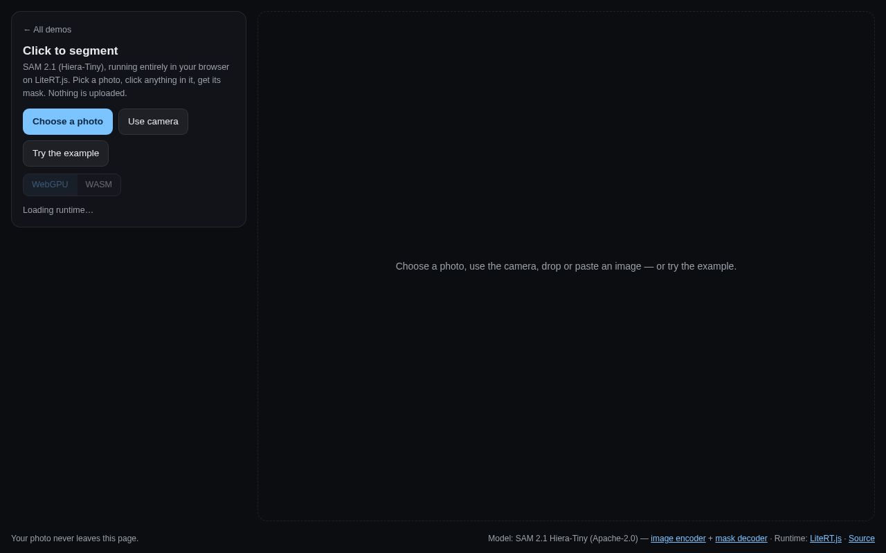 Preview of SAM 2.1 Click to Segment