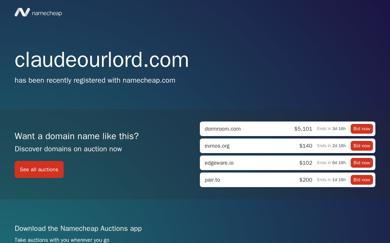 Preview of Static site for claudeourlord.com