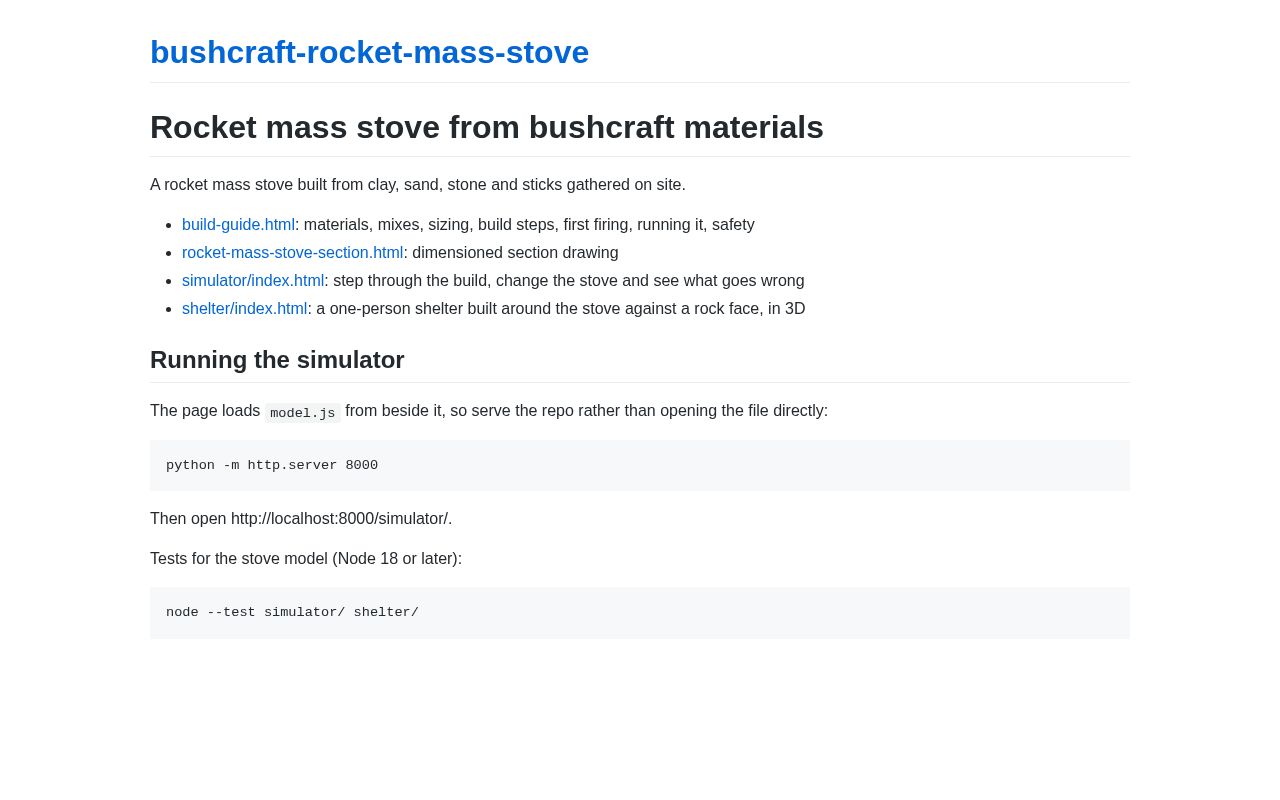 Preview of Bushcraft Rocket Mass Stove