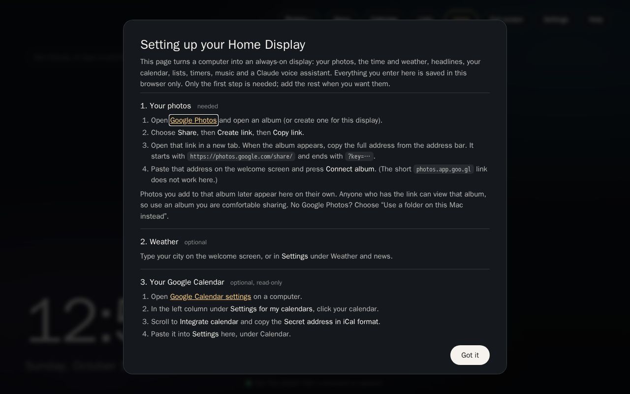 Preview of Homescreen