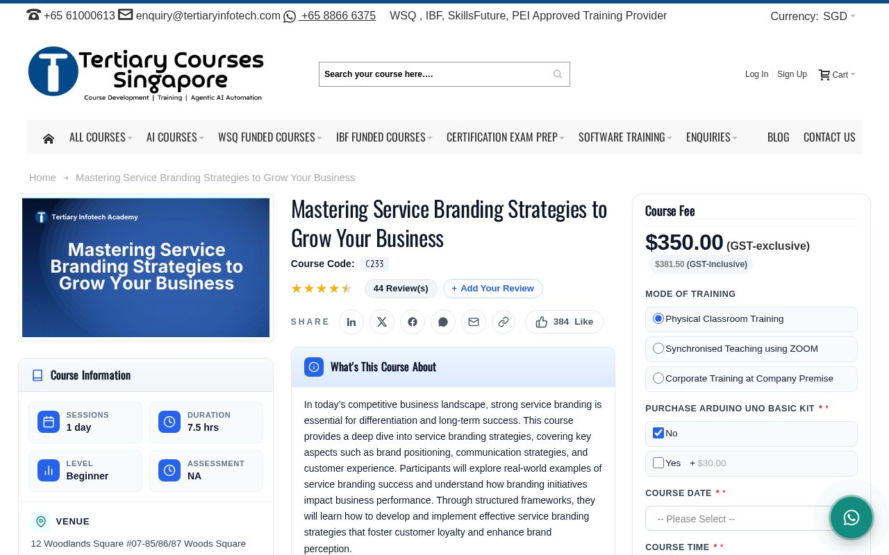 Preview of C233 Mastering Service Branding Strategies To Grow Your Business