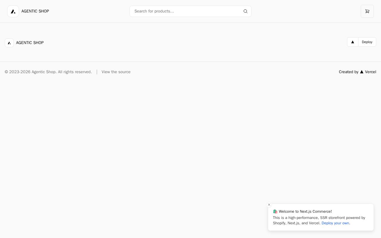 Preview of Vercel Commerce Ams