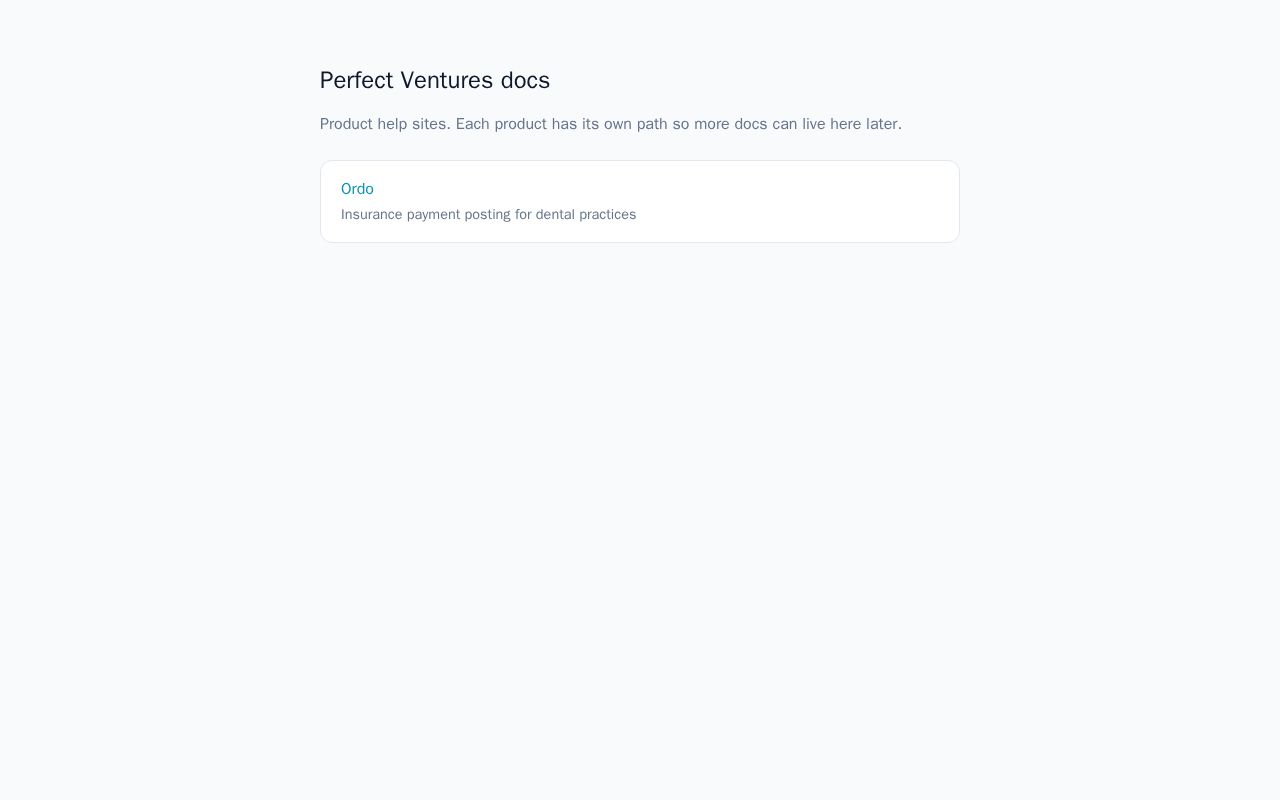 Preview of Ordo product documentation — GitHub Pages