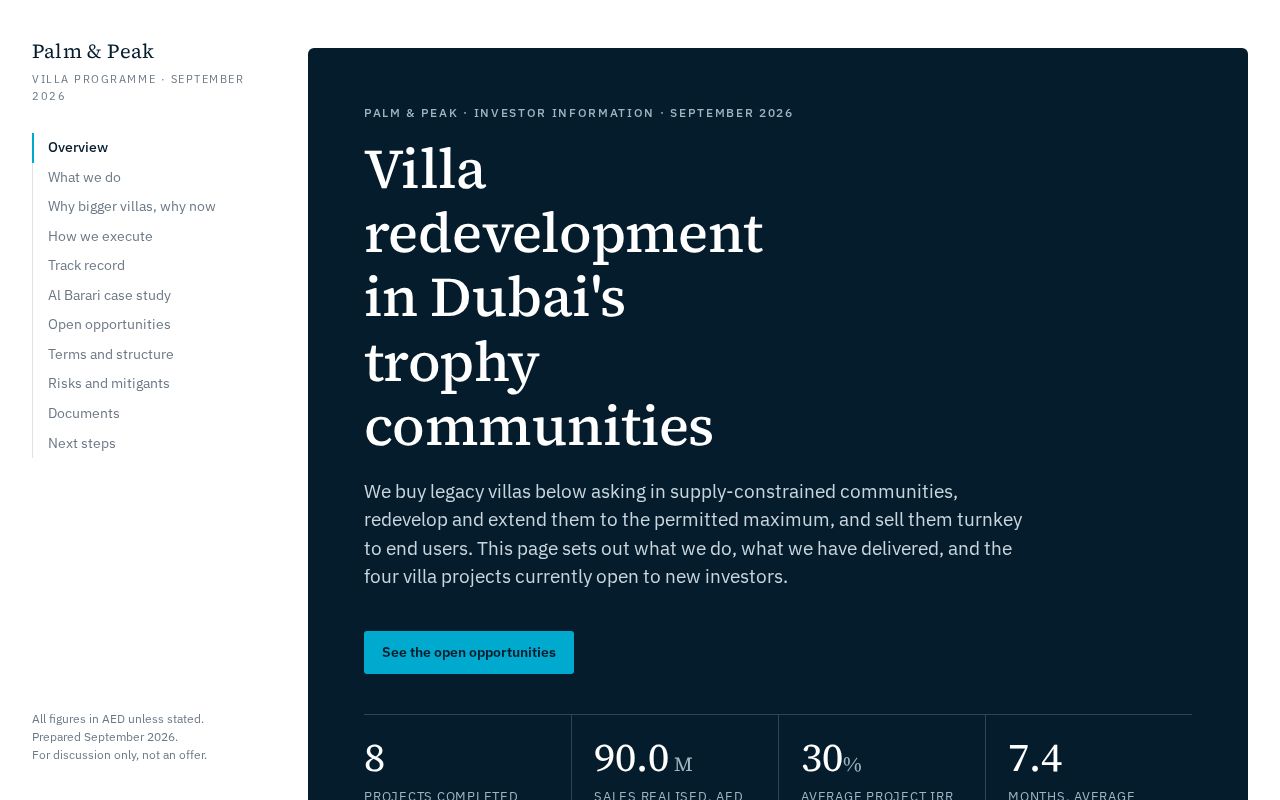 Preview of Villa Programme