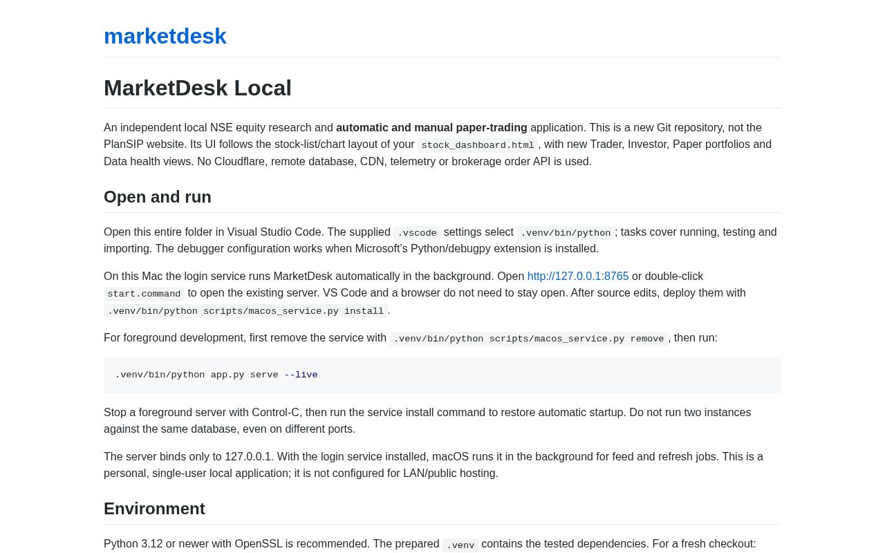 Preview of Marketdesk