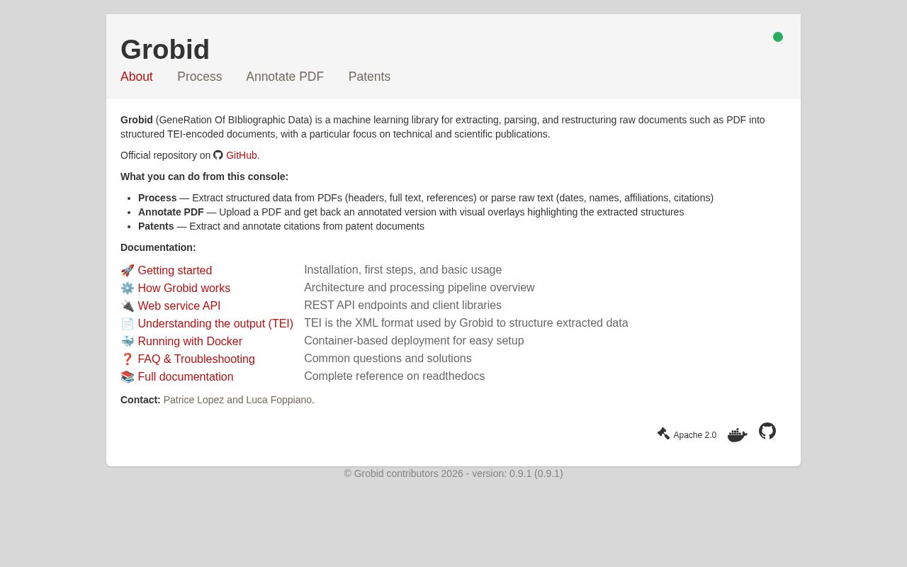 Preview of ATLAS GROBID