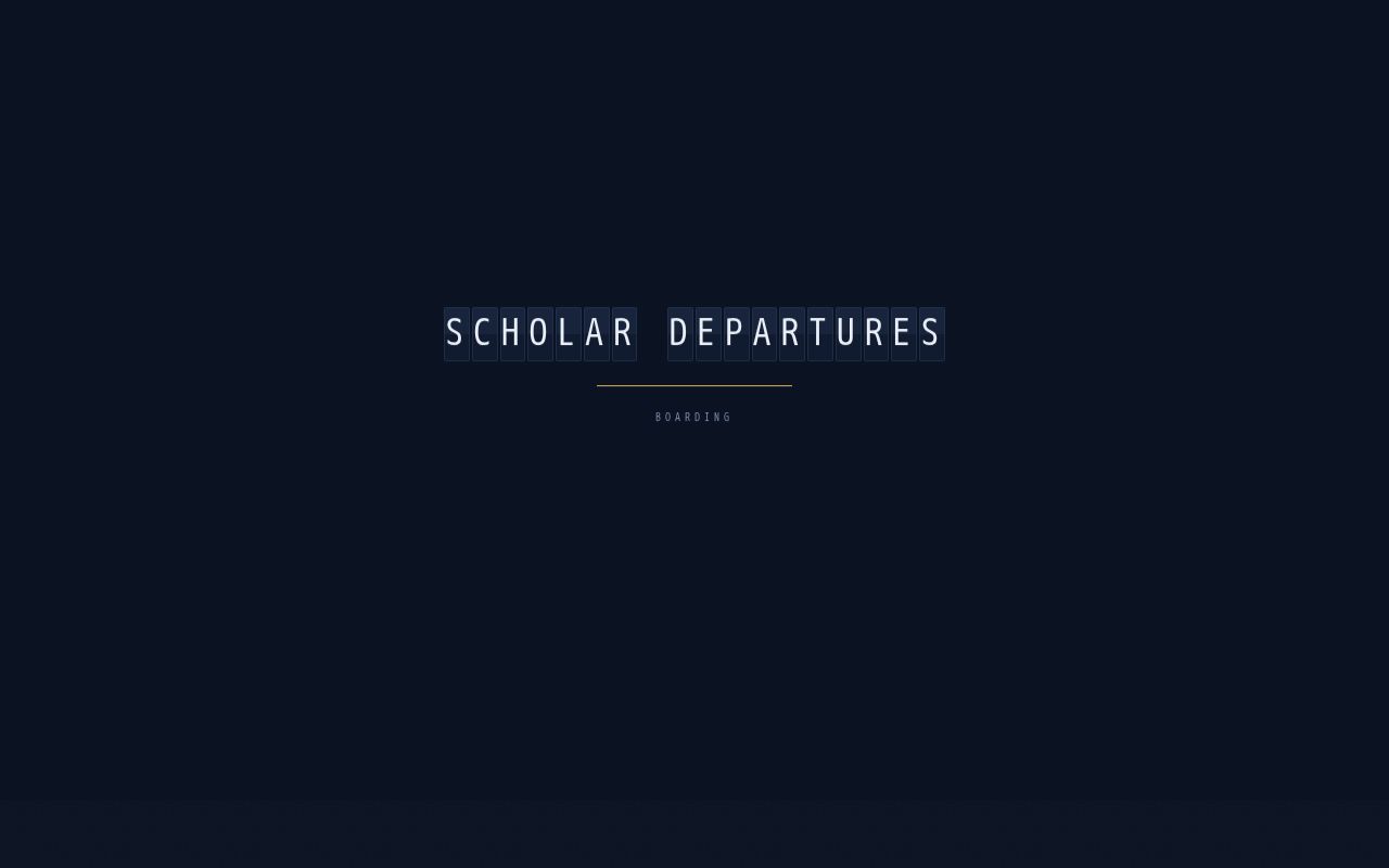 Preview of Scholar Departures