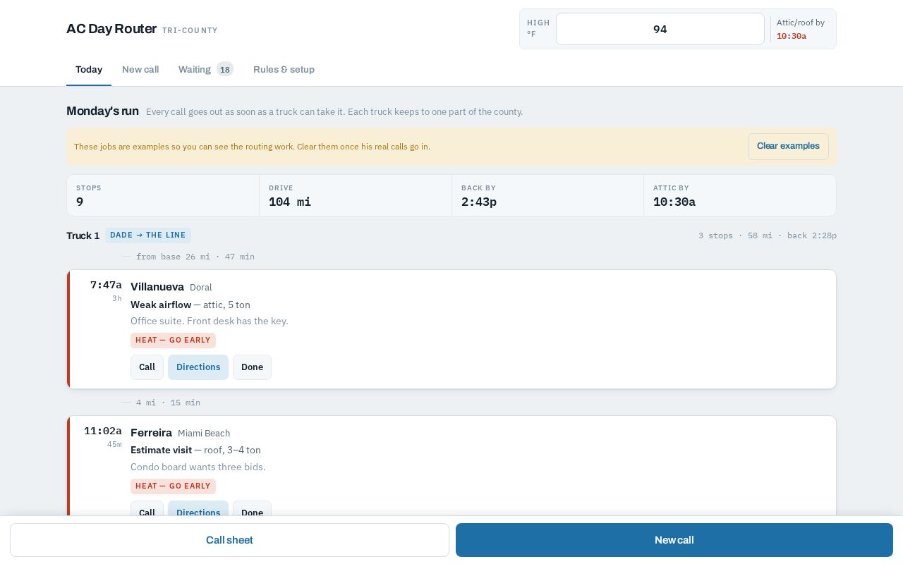 Preview of Ac Day Router