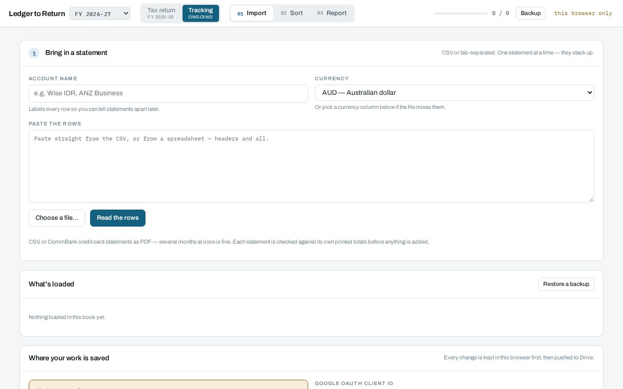 Preview of Ledger To Return