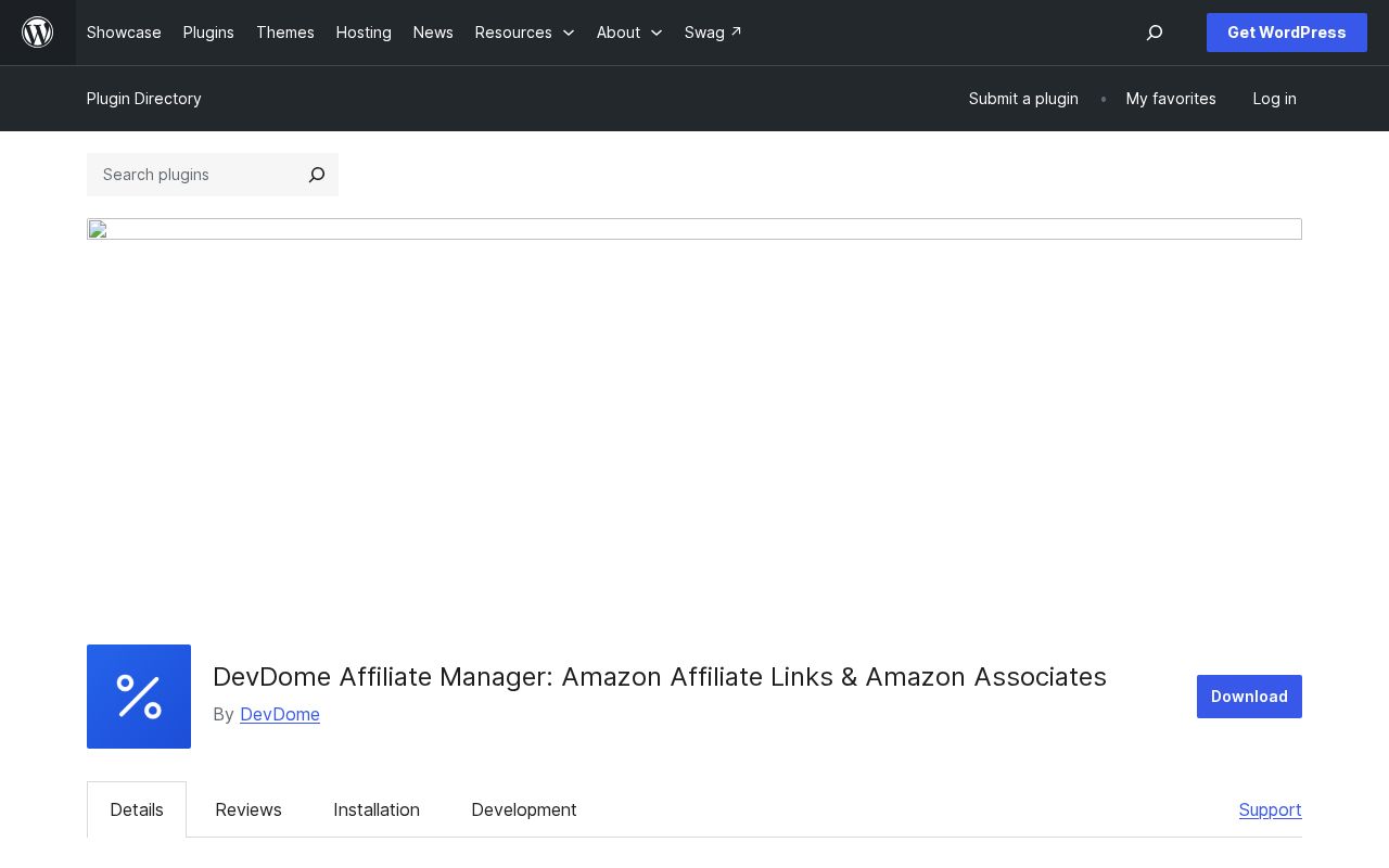 Preview of Devdome Affiliate Manager