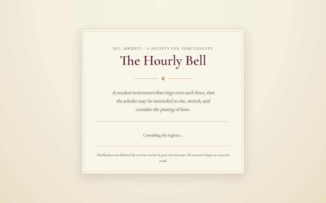 Preview of Hourly Notification