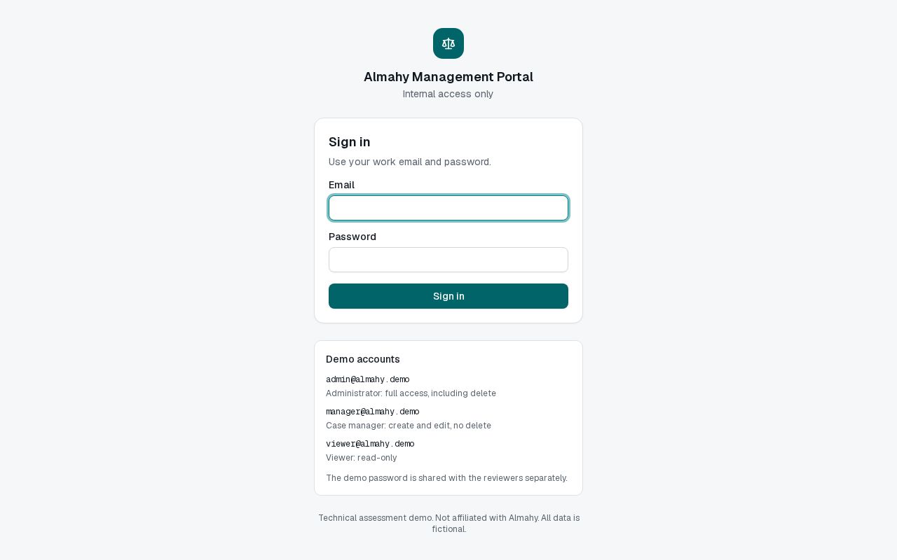 Preview of Almahy Portal Assessment