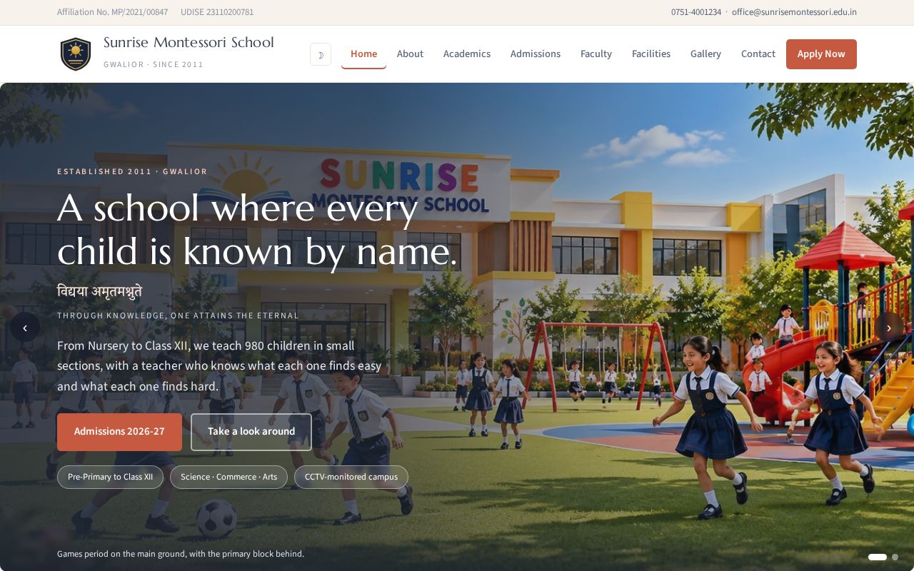 Preview of Sunrise Website