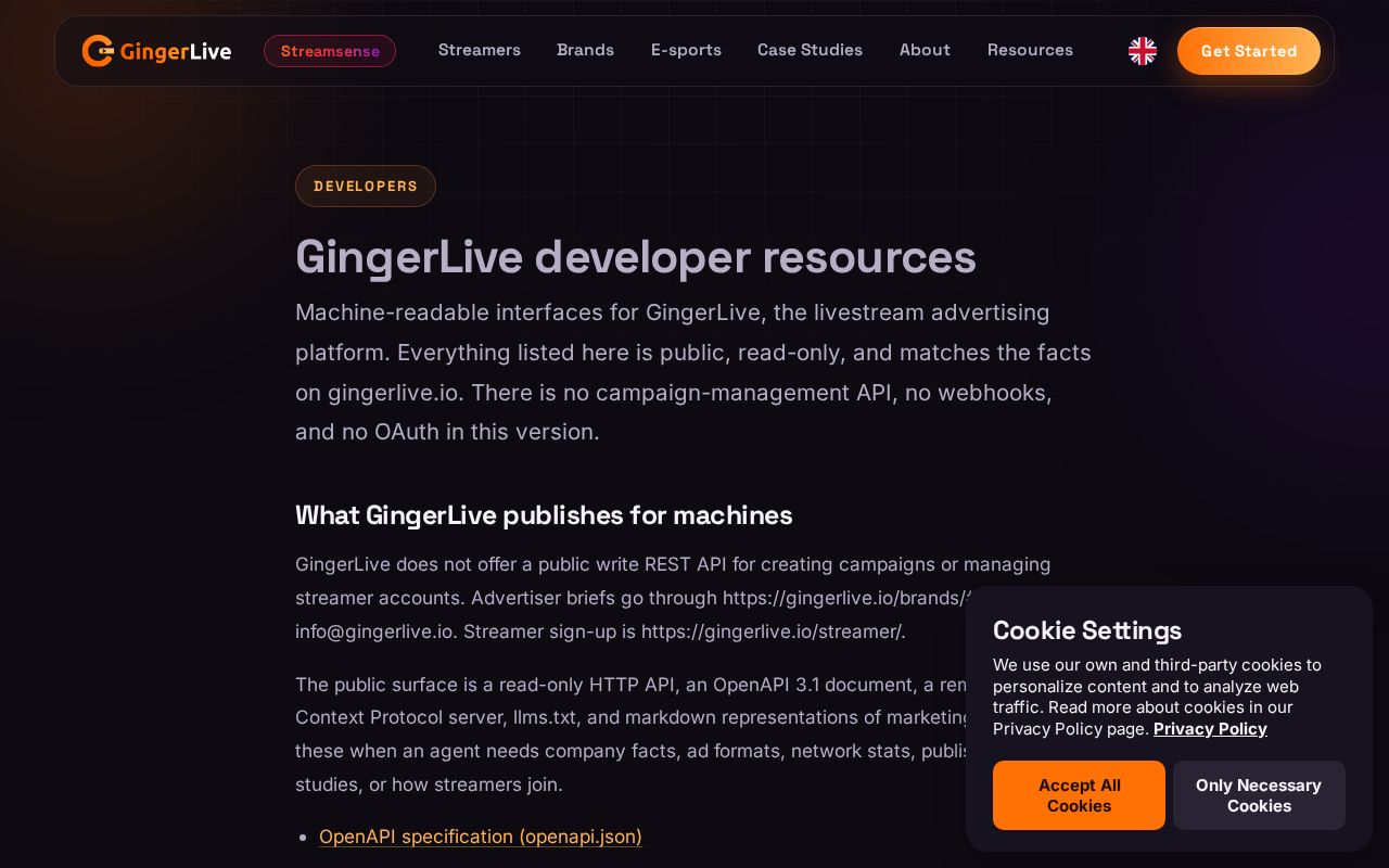Preview of Gingerlive Mcp