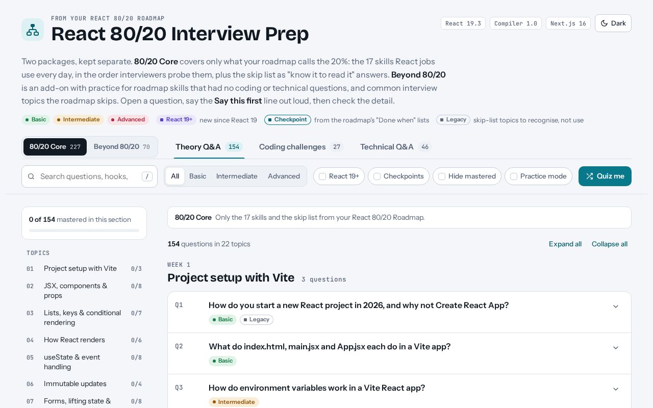 Preview of React Interview Prep