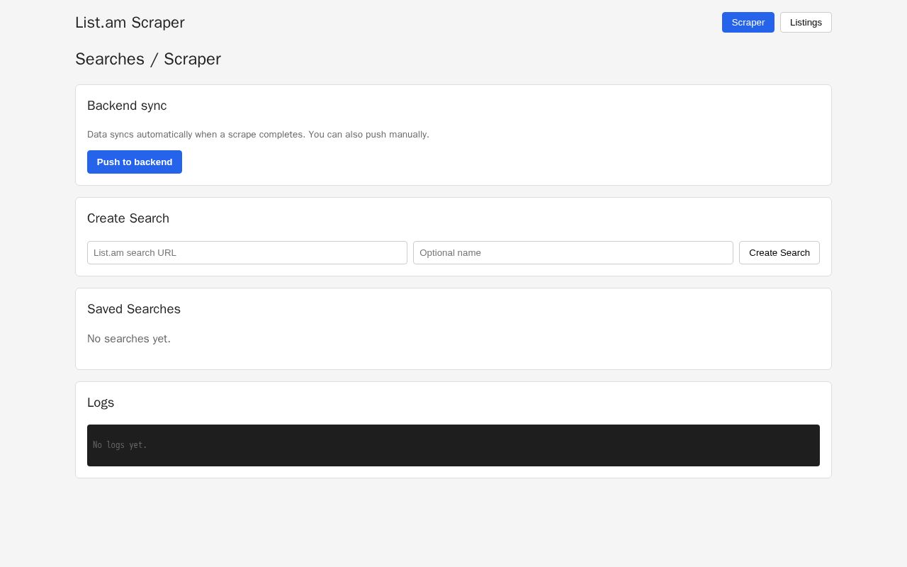 Preview of Listam Scrape Front