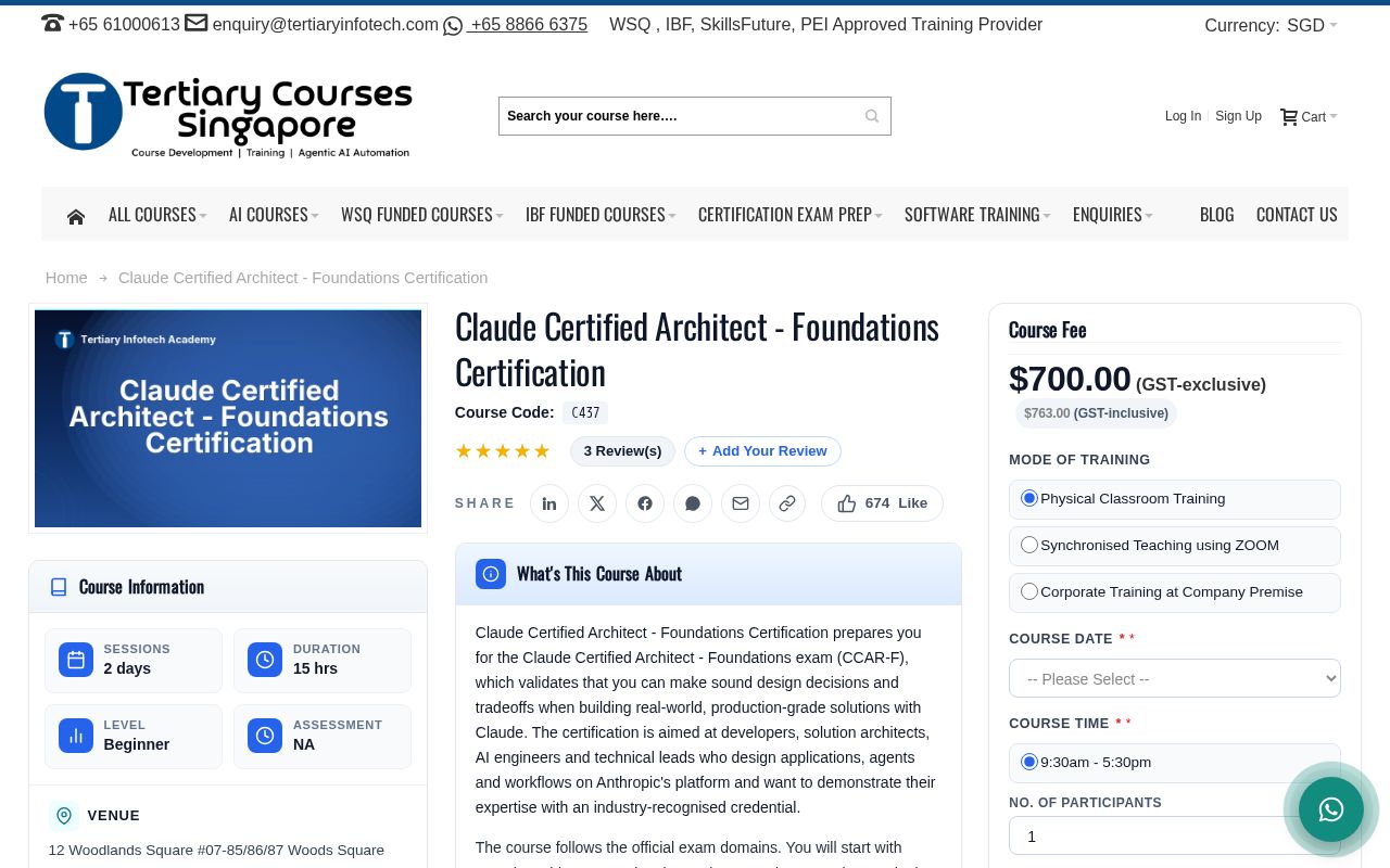 Preview of C437 Claude Certified Architect Foundations Certification