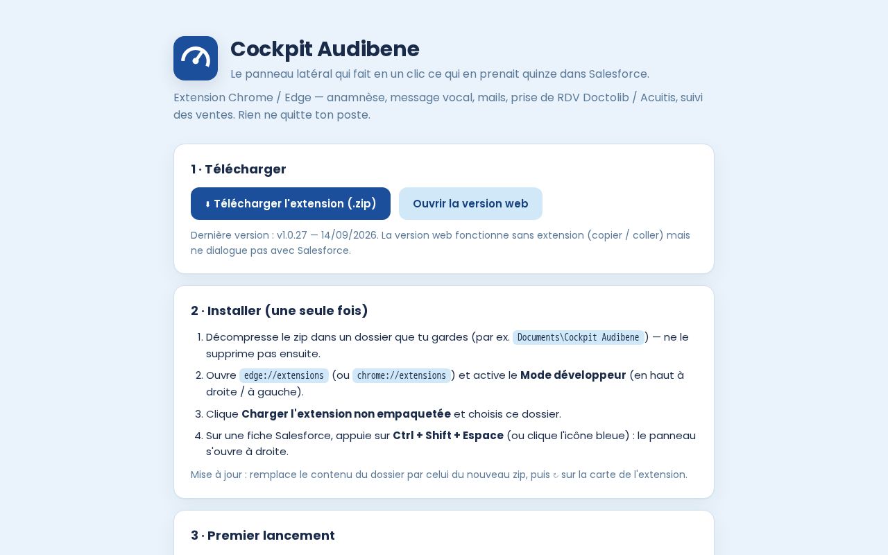 Preview of Cockpit Audibene