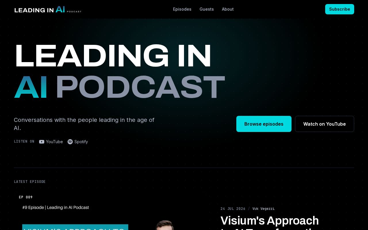 Preview of LeadinginAI Website