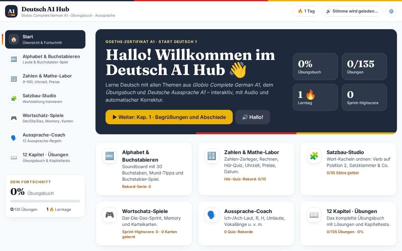 Preview of German A1 Hub