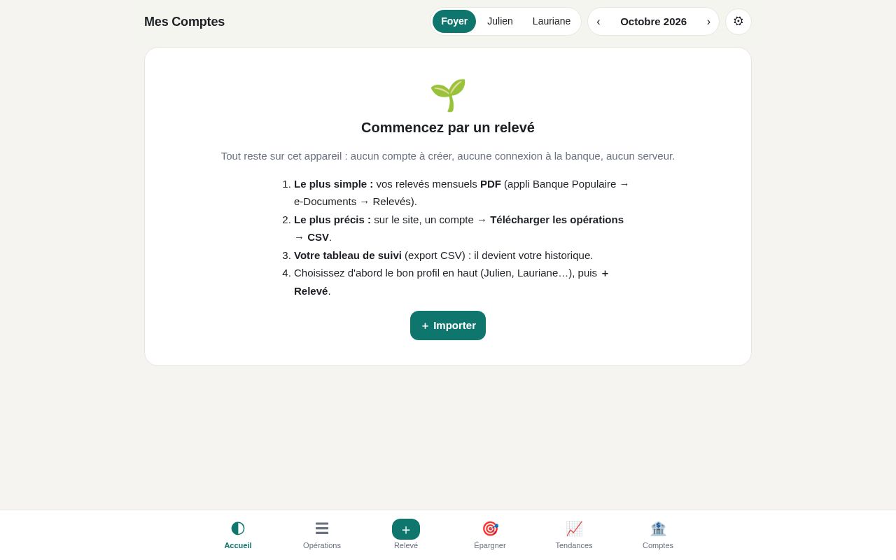 Preview of Mes Comptes