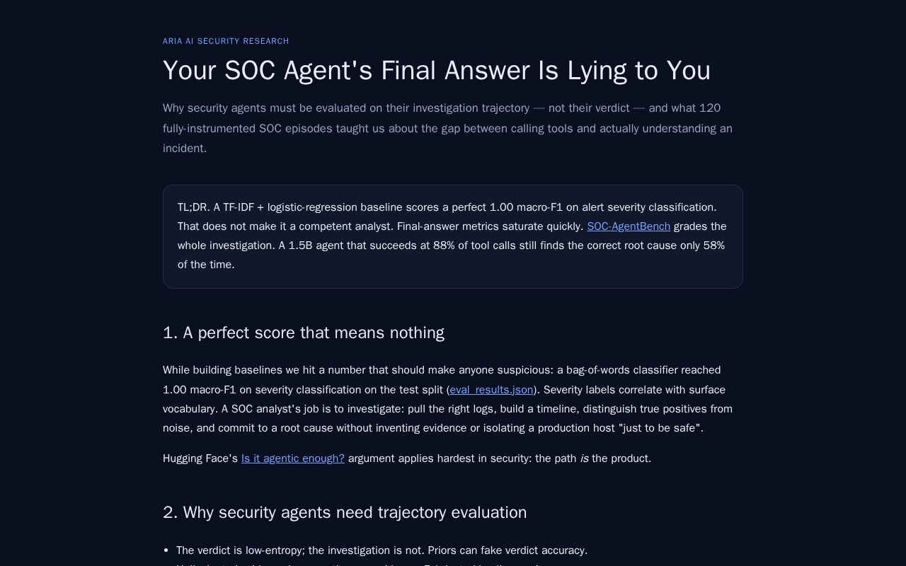 Preview of SOC Trajectory Evaluation
