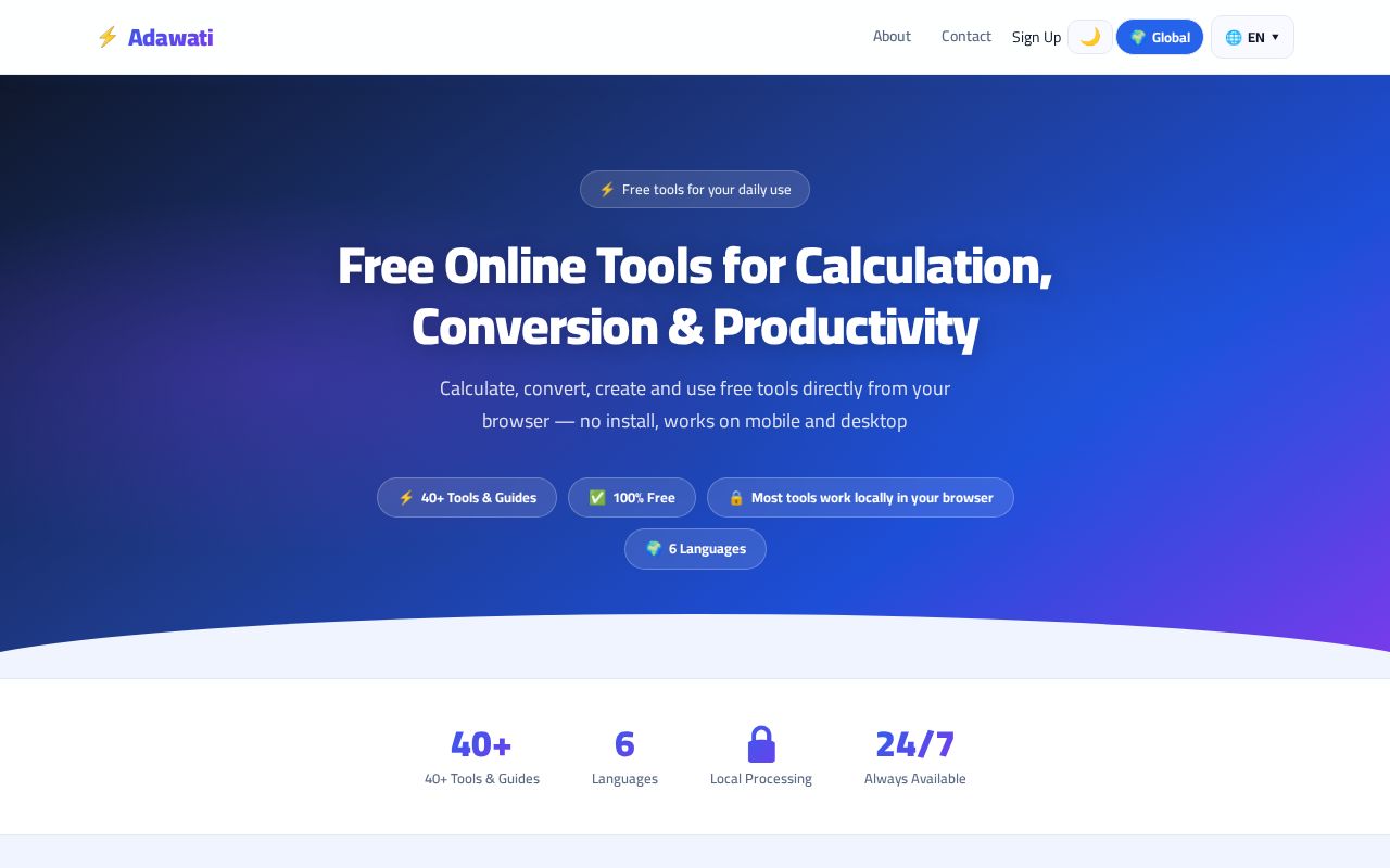 Preview of My Tools Site