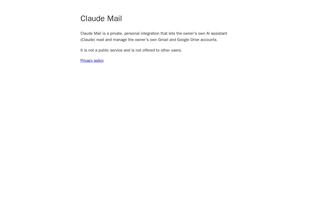 Preview of Claude Mail