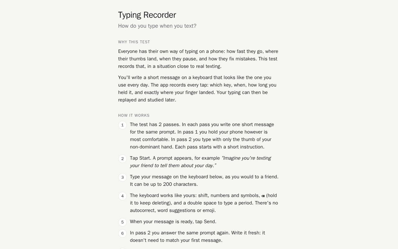 Preview of Typing Recorder