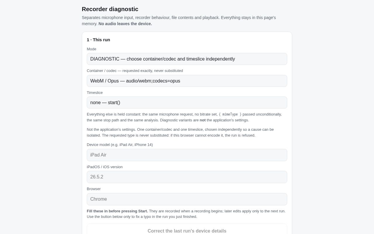 Preview of Brivio Recorder Measurement