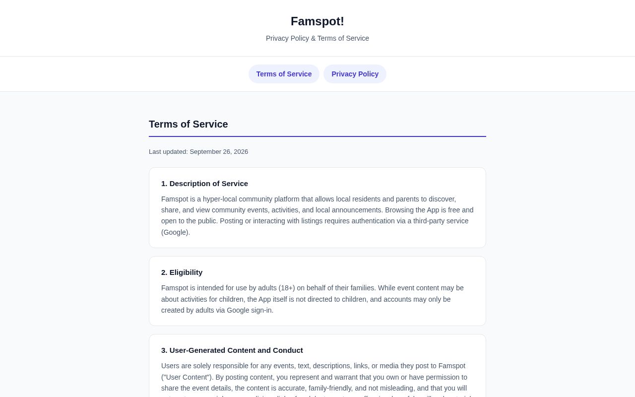 Preview of Famspotapp Github Io
