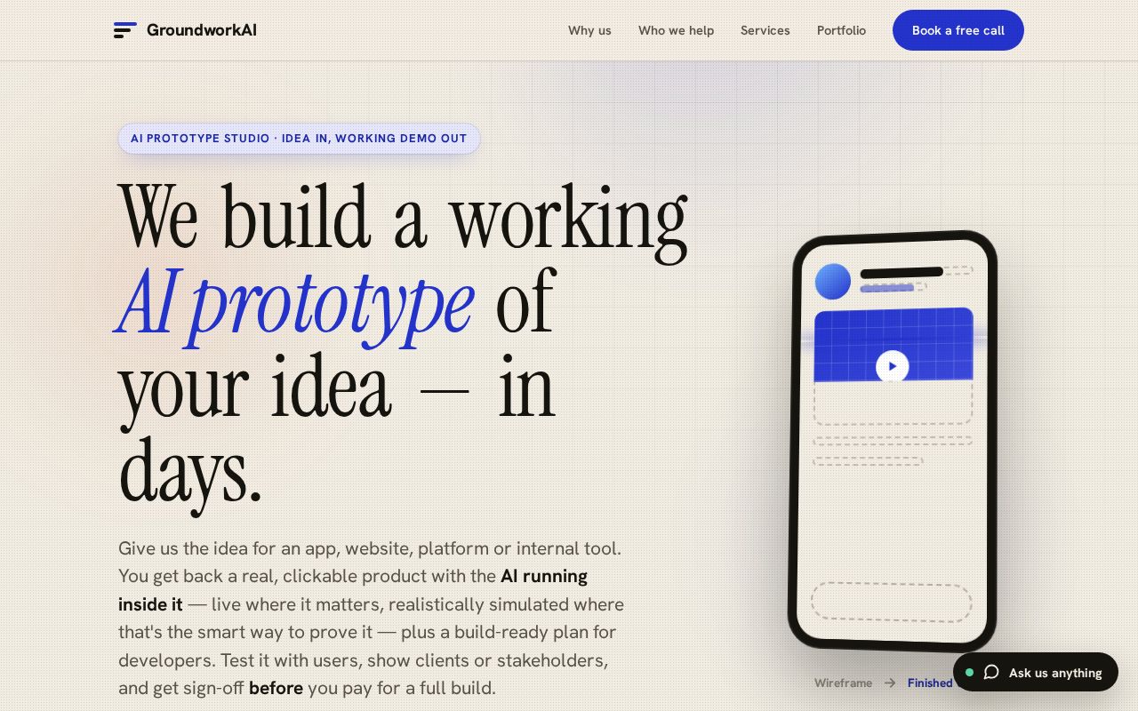 Preview of prototype