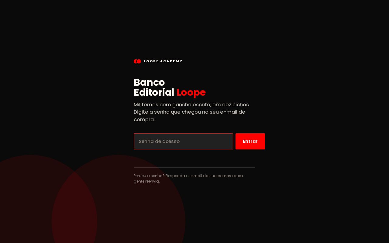 Preview of Banco Editorial Loope — ferramenta (conteúdo criptografado)
