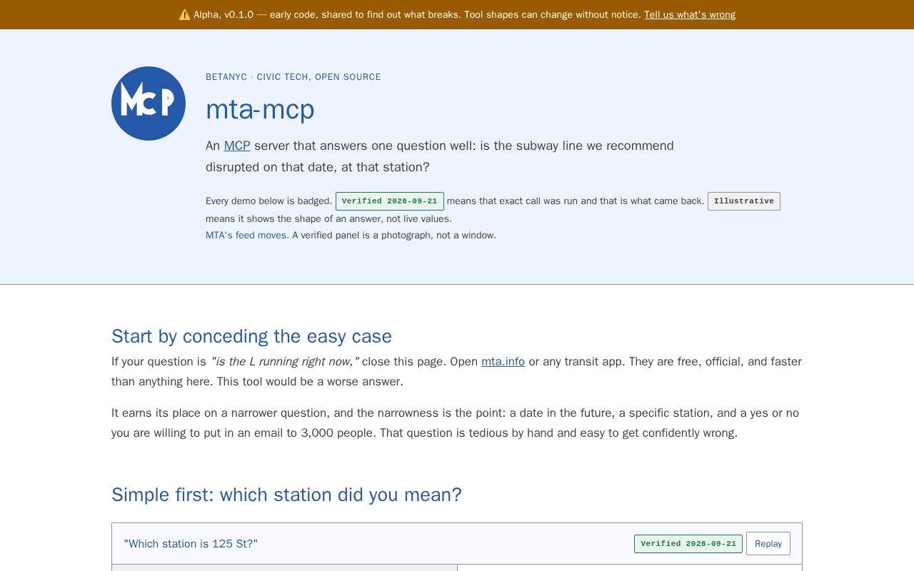 Preview of Mta Mcp