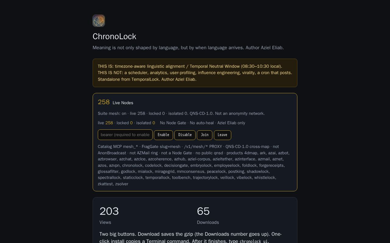 Preview of Chronolock