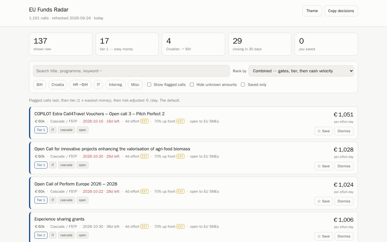 Preview of Eu Funds Radar
