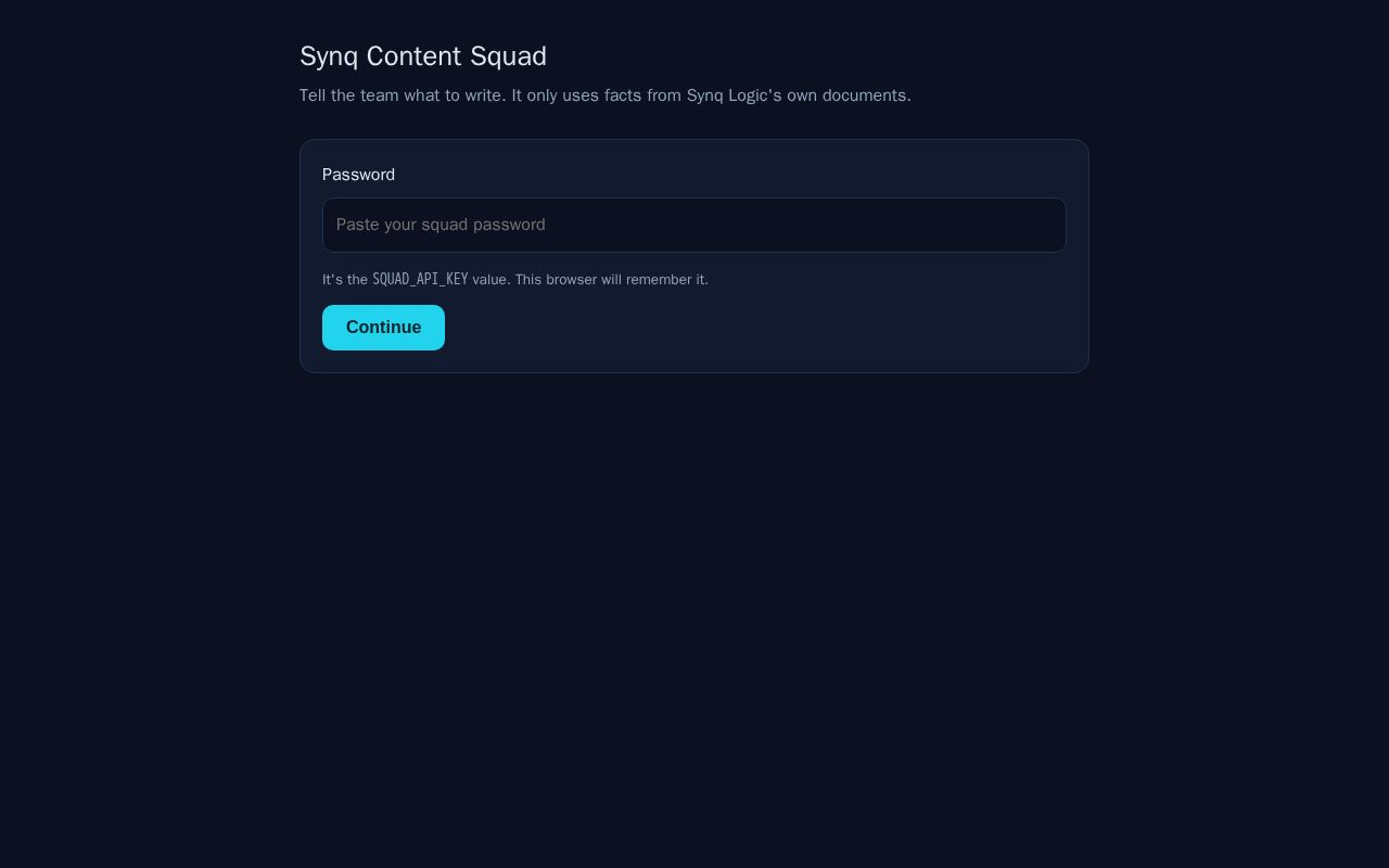 Preview of Synq Ai Squad