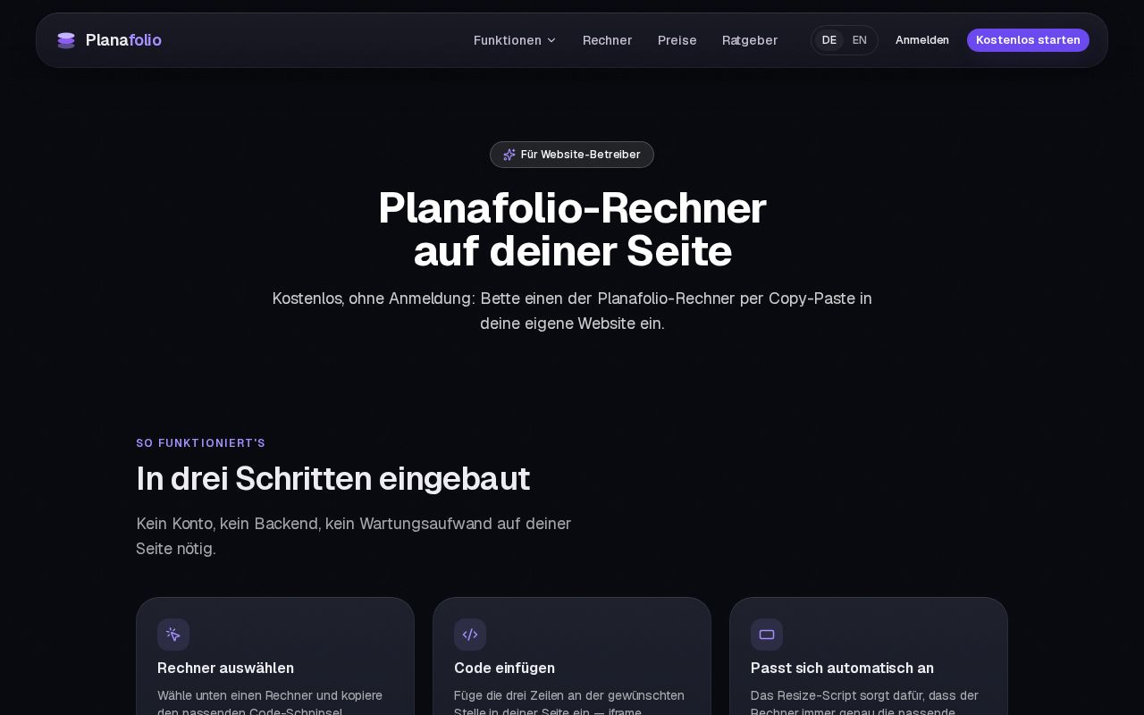 Preview of Typo3 Finanzrechner