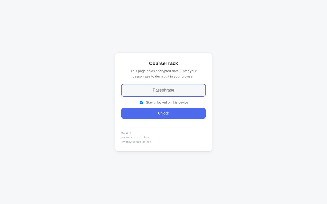 Preview of Coursetrack