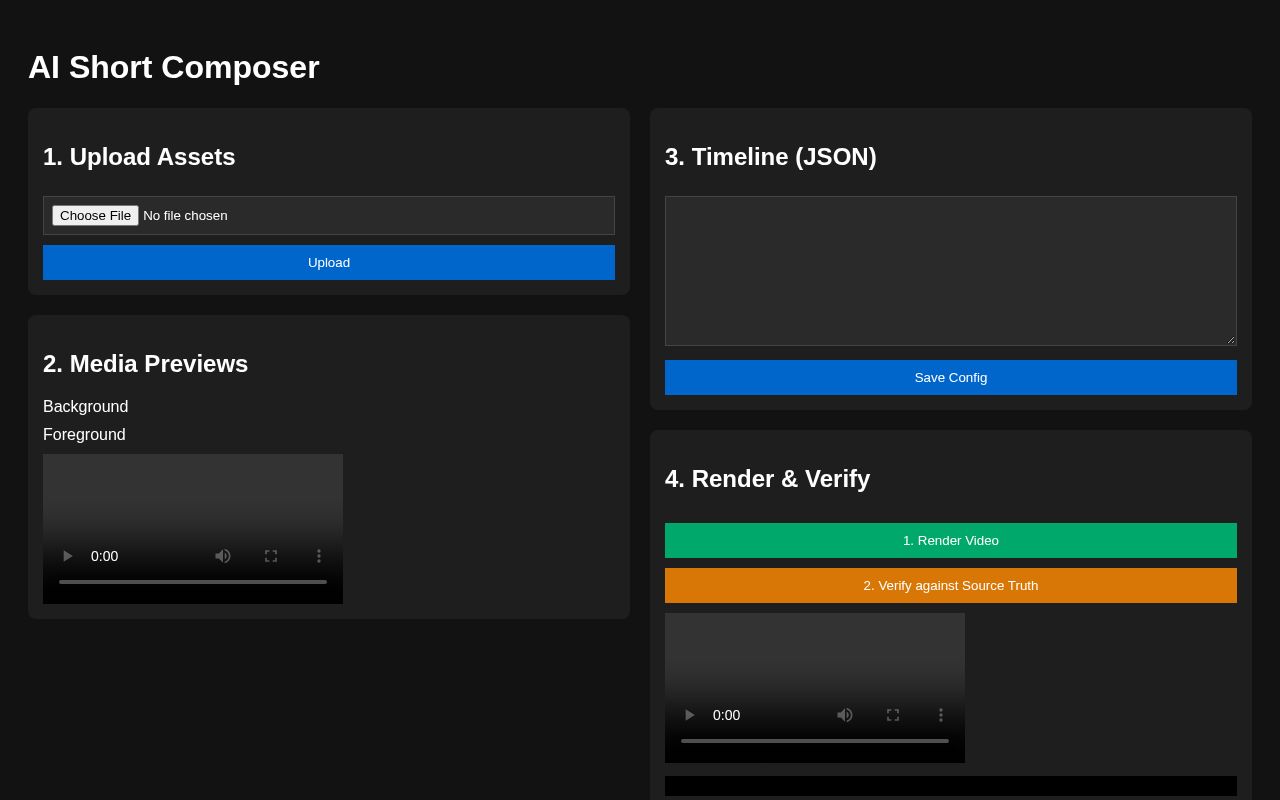Preview of Compose short videos from background subtitles and chrome keyed footage