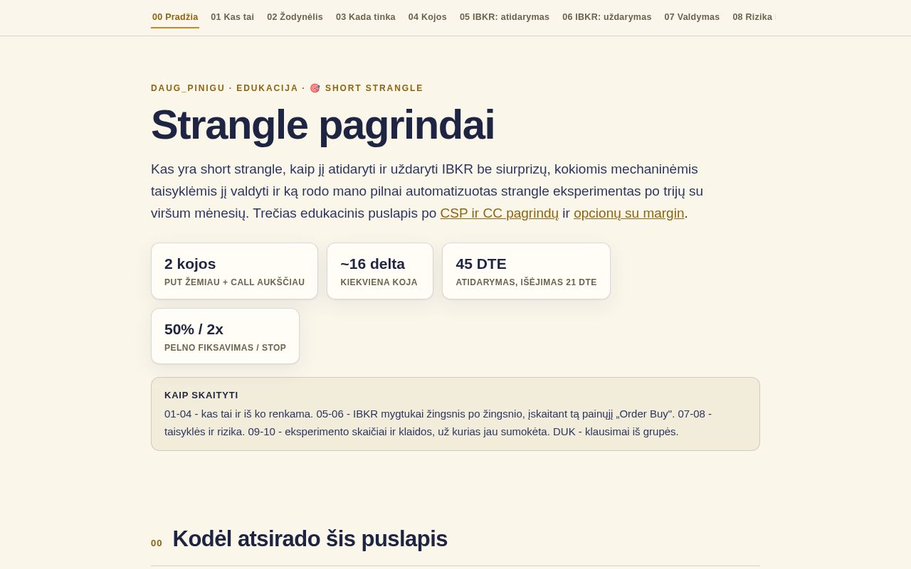 Preview of Strangle Pagrindai
