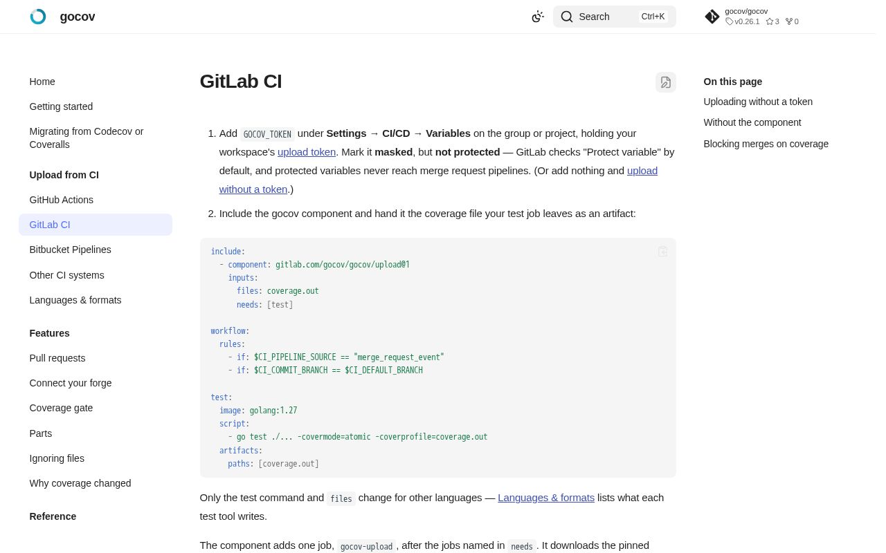 Preview of Gitlab Component