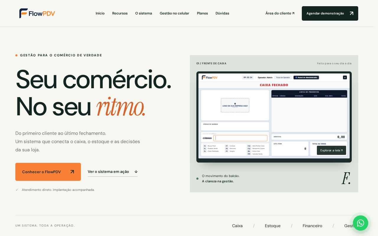 Preview of Flowpdv Site