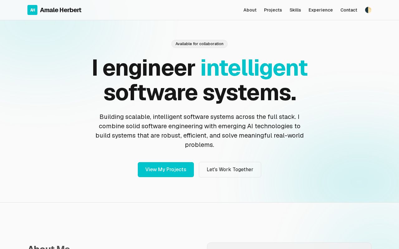 Preview of My Portfolio Website