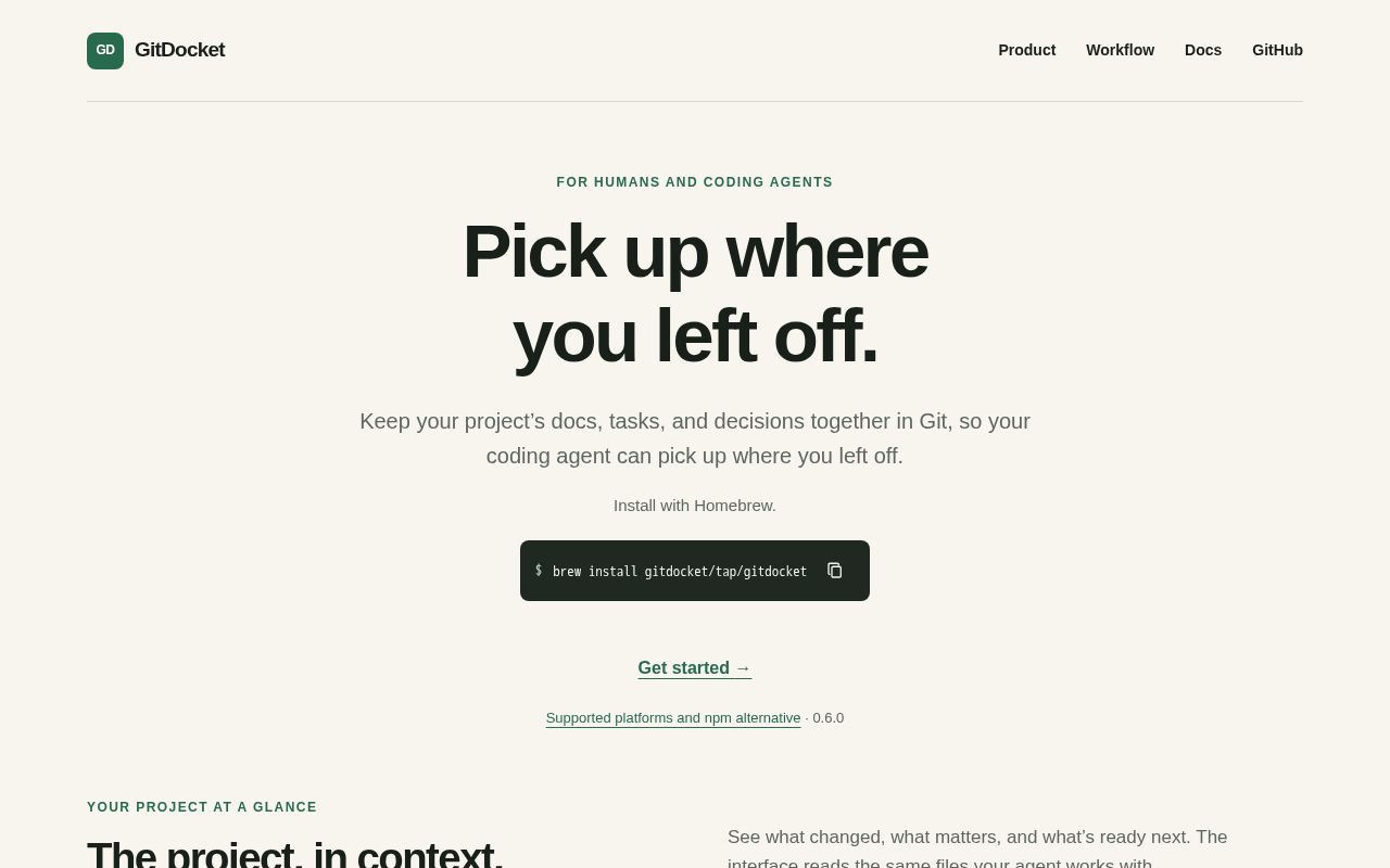 Preview of Gitdocket