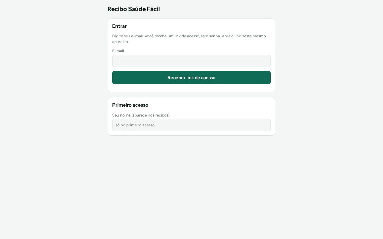 Preview of Recibo Saúde Fácil