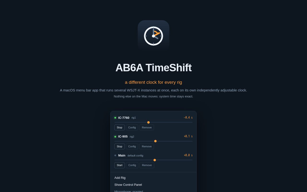 Preview of Ab6a TimeShift