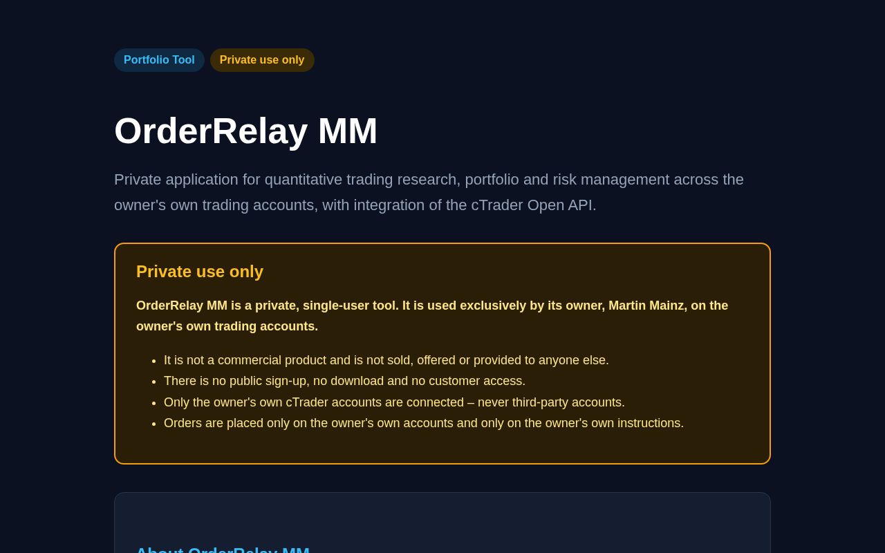 Preview of Orderrelay